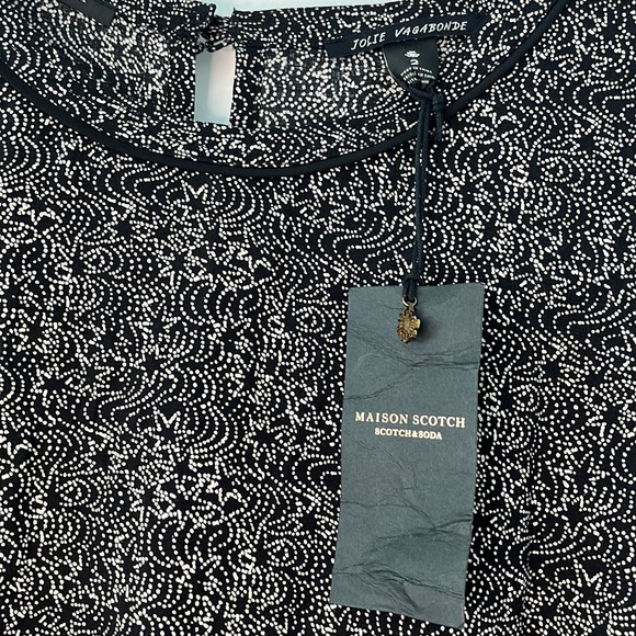 Maison Scotch & Soda Jolie Vagabonde Star Dress Dropped Waist Size 2 Coquette - Picture 5 of 10